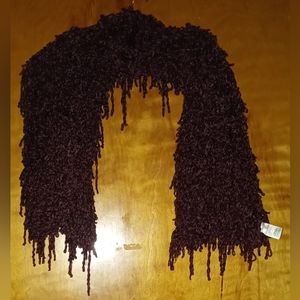 Women's Dark Purple Fringe Scarf or as a Wrap